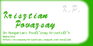 krisztian povazsay business card
